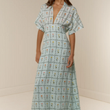 Palm Noosa Jasmine Dress - Calypso Tile