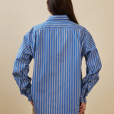 Penny Sage Maryse Shirt - Blue Citron Stripe