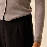 Penny Sage Ramona Trousers - Black Pinstripe