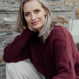 Perriam Briar Cable Merino Angora Jersey - Pinot Noir