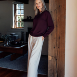 Perriam Classic Merino Collared Polo - Pinot Noir