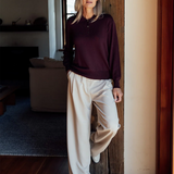 Perriam Classic Merino Collared Polo - Pinot Noir