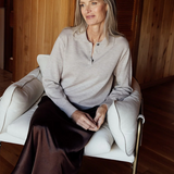 Perriam Classic Merino Collared Polo- Sand