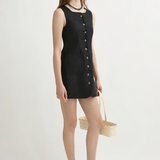 Posse Emma Button Down Mini Dress - Black