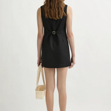 Posse Emma Button Down Mini Dress - Black