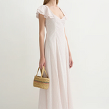 Posse Marlow Fluttered Dress - Cream/Red