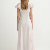 Posse Marlow Fluttered Dress - Cream/Red