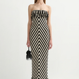 Posse Miles Strapless Dress - Cream/Black