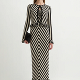 Posse Miles Strapless Dress - Cream/Black