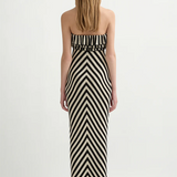 Posse Miles Strapless Dress - Cream/Black