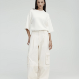 Rebe Convertible Cargo Trouser - Ecru