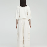 Rebe Convertible Cargo Trouser - Ecru