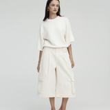 Rebe Convertible Cargo Trouser - Ecru