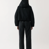 Rebe Cropped Cotton-Drill Jacket - Black