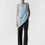 Rebe Draped Top - Powder Blue