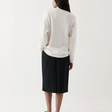 Rebe Half-Zip Knit Sweater - Ivory