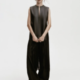 Rebe Long Fringe Belt - Black