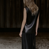 Rebe Long Fringe Belt - Black