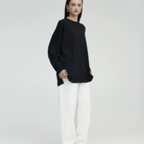 Rebe Long Sleeve Drop T-Shirt - Black