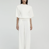 Rebe Short Sleeve Shoulder Knit - Ivory