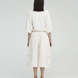 Rebe Short Sleeve Shoulder Knit - Ivory