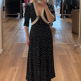 Rixo Amina Dress - Layla Dot Navy