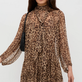 Rixo Anaya Dress - Mila Leopard Brown