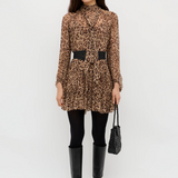 Rixo Anaya Dress - Mila Leopard Brown