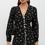 Rixo Avalyn Dress - Sienna Bud Black