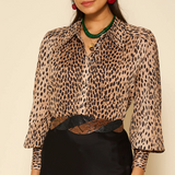 Rixo Blake Shirt - Antelope Spot Black