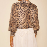 Rixo Blake Shirt - Antelope Spot Black