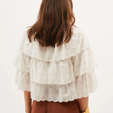 Rixo Caserta Top - Ivory