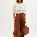 Rixo Caserta Top - Ivory