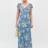 Rixo Cathy Dress - Amelia Boquet Blue