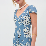 Rixo Cathy Dress - Amelia Boquet Blue