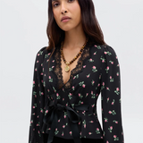 Rixo Charis Top - Sienna Bud Black