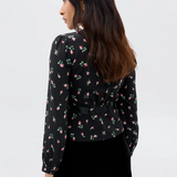 Rixo Charis Top - Sienna Bud Black