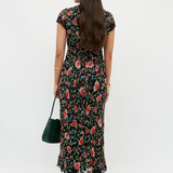 Rixo Clarice Dress - Butterfly Floral Black