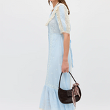 Rixo Edina Dress - Mira Embroidery Powder Blue