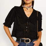 Rixo Ellery Blouse - Black