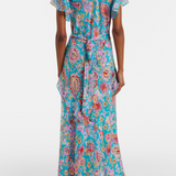 Rixo Evie Dress - Cara Floral Turquoise