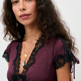 Rixo Fern Dress - Floral Trail Jaquard Wine