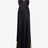 Rixo Keily Dress - Floral Trail Jacquard Black