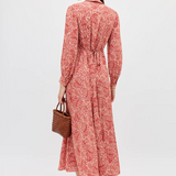 Rixo Maddison Dress - Woodcut Gremlin Red