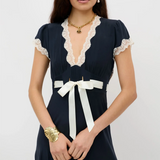 Rixo Marlice Dress - Deep Navy