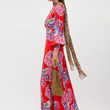 Rixo Marni 2 Dress - Butterfly Bloom Jacquard Red