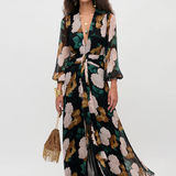 Rixo Meera Dress - Hydrangea Floral Black