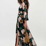 Rixo Meera Dress - Hydrangea Floral Black