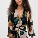 Rixo Meera Dress - Hydrangea Floral Black