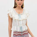 Rixo Melisa Top - Ivory